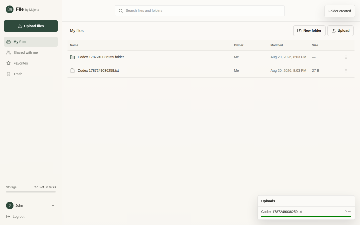 File by Mejena private file workspace